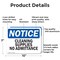 Signmission Cleaning Supplies No Admittance OSHA Notice Sign, Aluminum, 10in W x 7in L, 2PK OS-2PACK-NS-A-710-L-10652 - alternate 2
